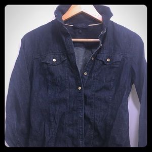 Talbots Petite tailored Demin button-up